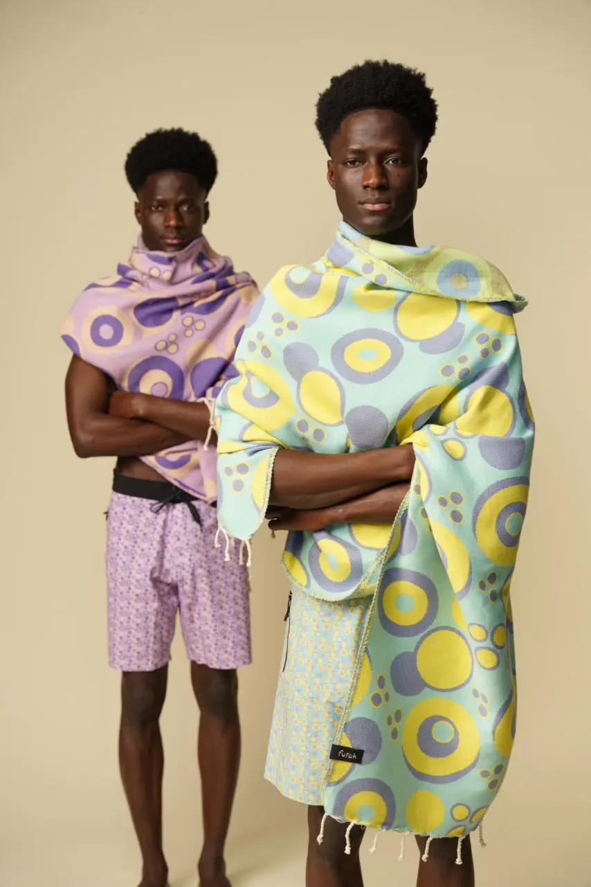 Futah - Calções de Banho Vortex Mocha & Violeta (8)