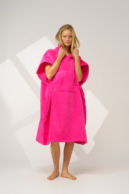 Ericeira Cor de Rosa Néon Poncho de Turco (2)
