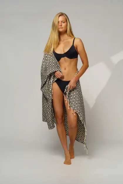 Pulse Preto Toalha de Praia (2)