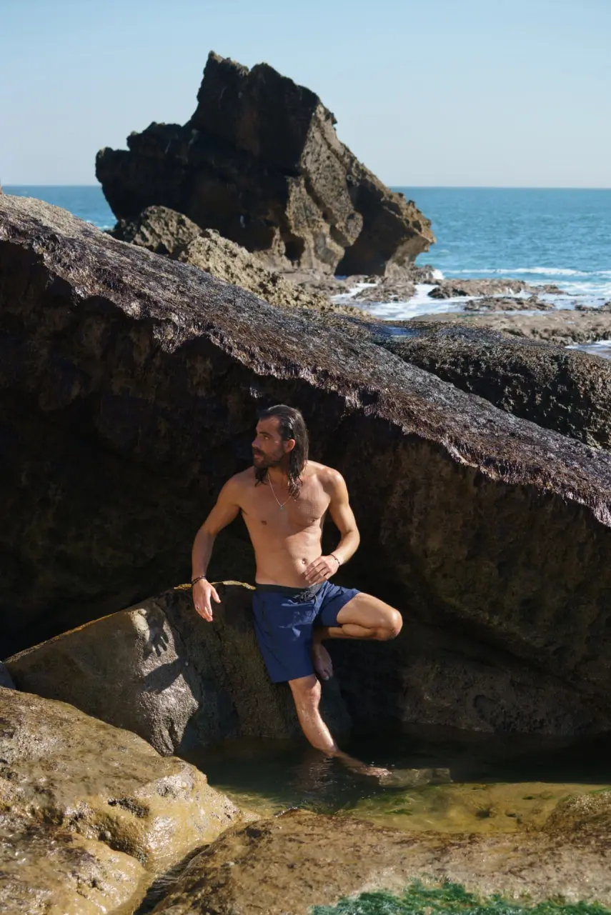 Futah - Short de Bain Bleu Foncé Ericeira (9)