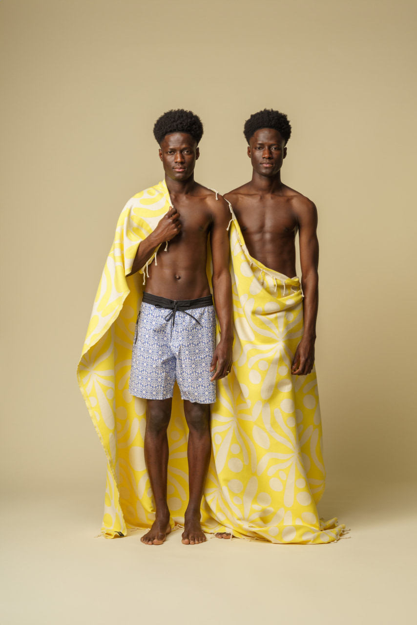 Futah - Flora Jaune Serviette de Plage XL (6)