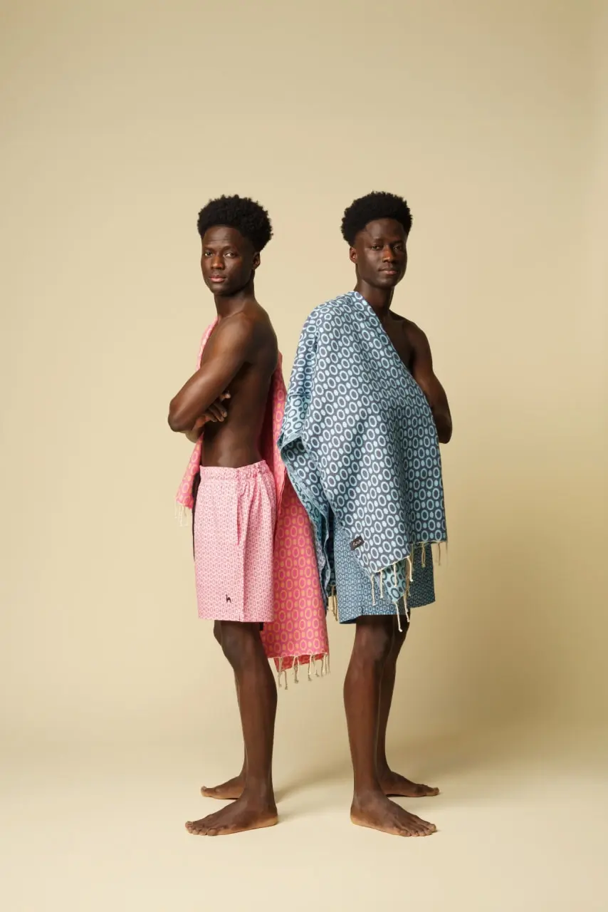 Futah - Short de Bain Classique Saumon Pulse (9)