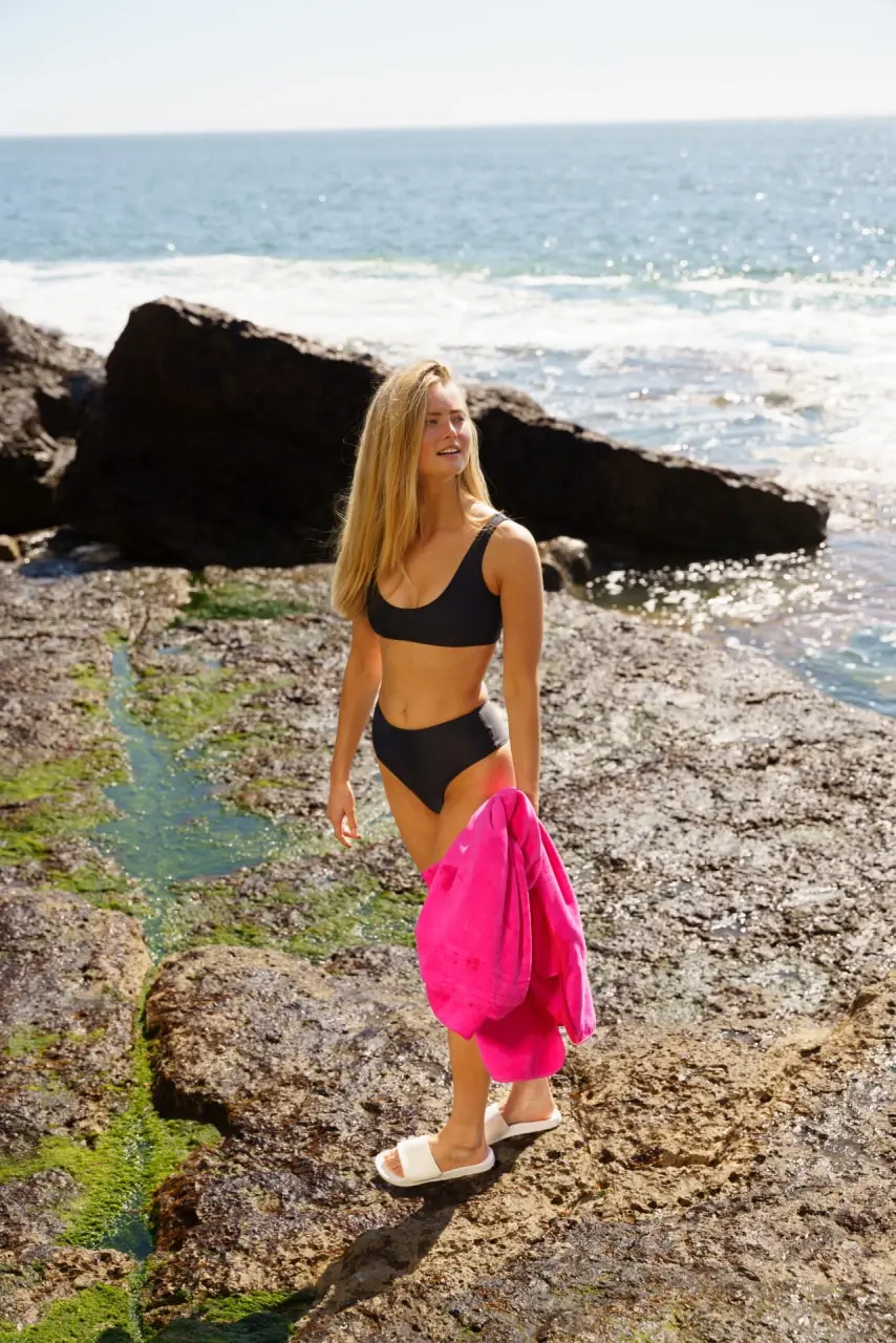 Futah - Ericeira Cor de Rosa Néon Toalha em Turco (9)