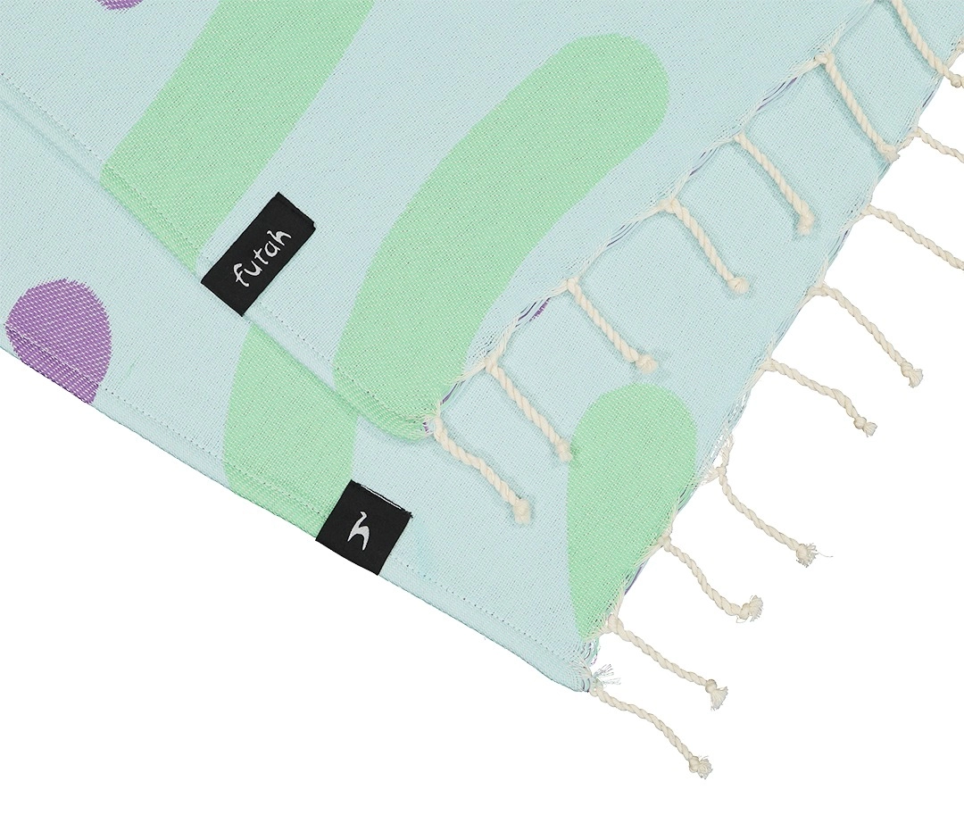 Futah - Algae Azul Claro Toalha Criança  (3)