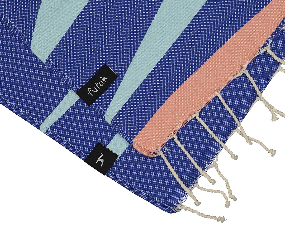 Futah - Sea Storm Bleue Serviette Enfant (4)