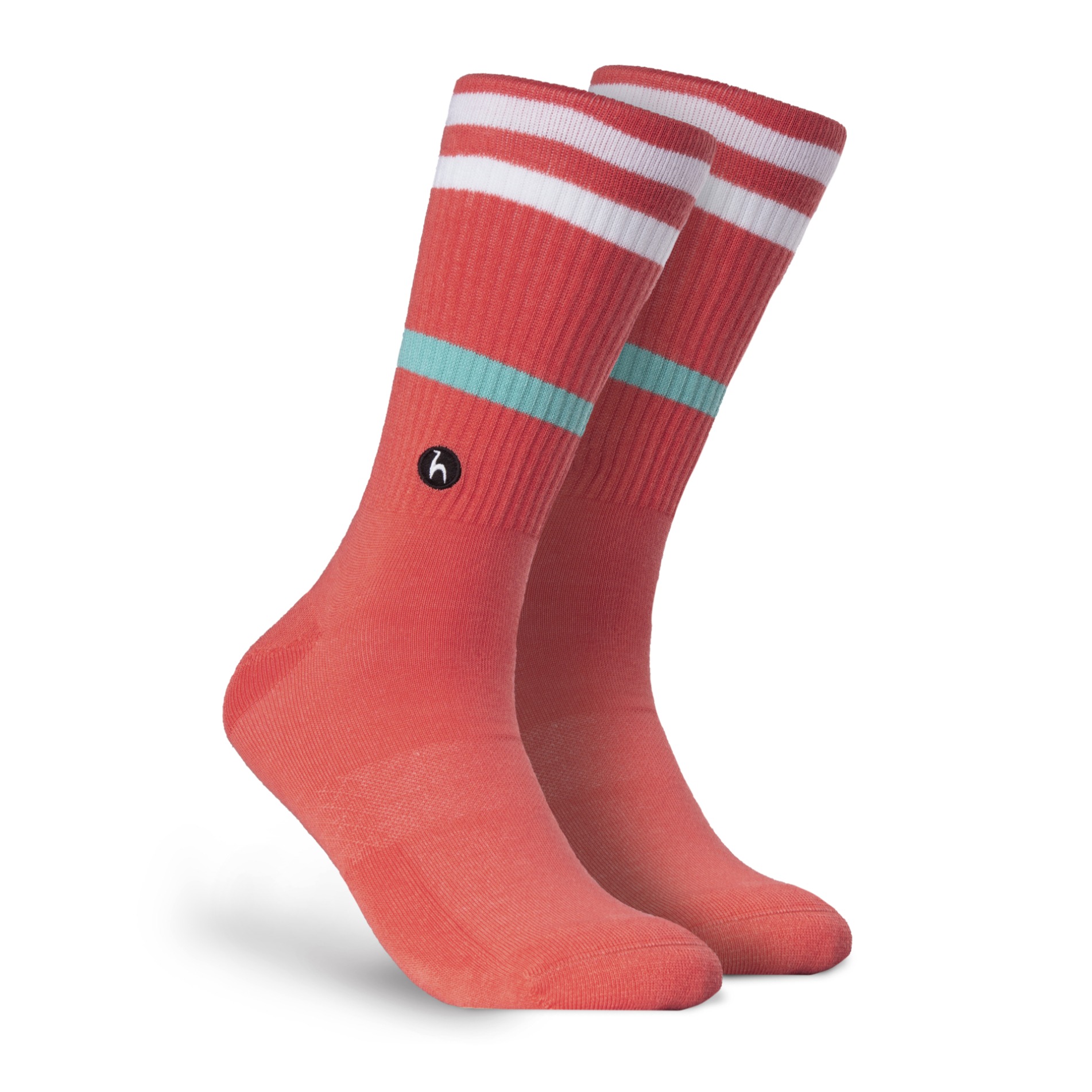 Futah - Chaussettes Rayures Corail (1)