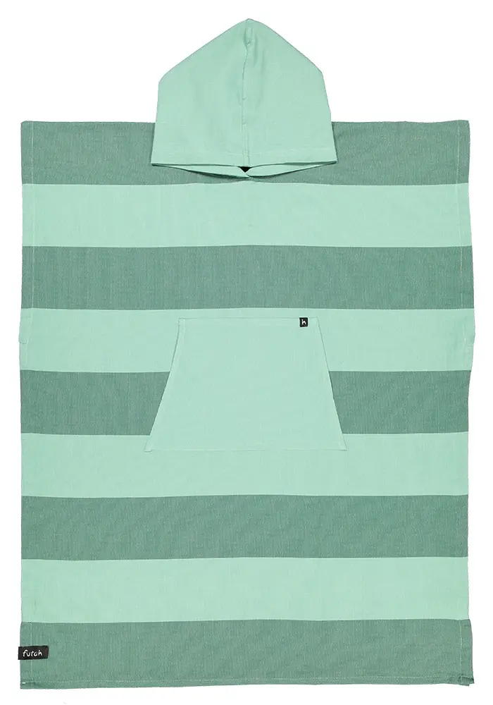 Futah - Bedu Vert & Vert Clair Poncho  (1)