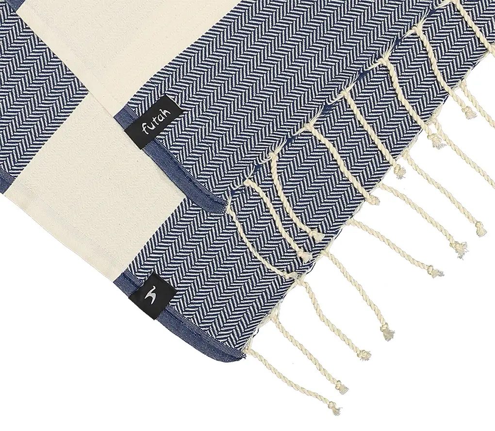 Futah - Bedu Bleu Serviette Grande (2)