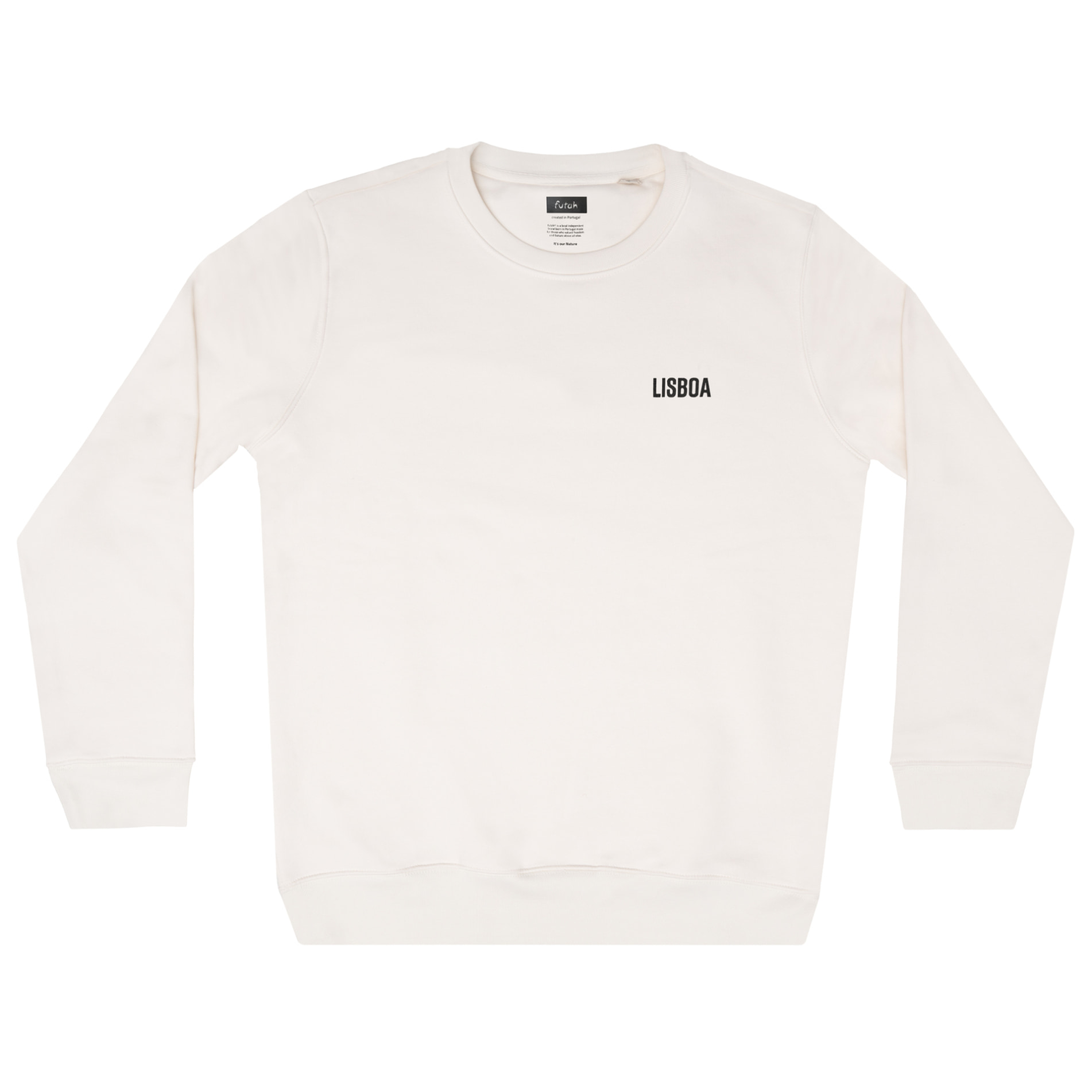 Futah - Sweatshirt Blanc Coton Biologique - Lisboa (1)