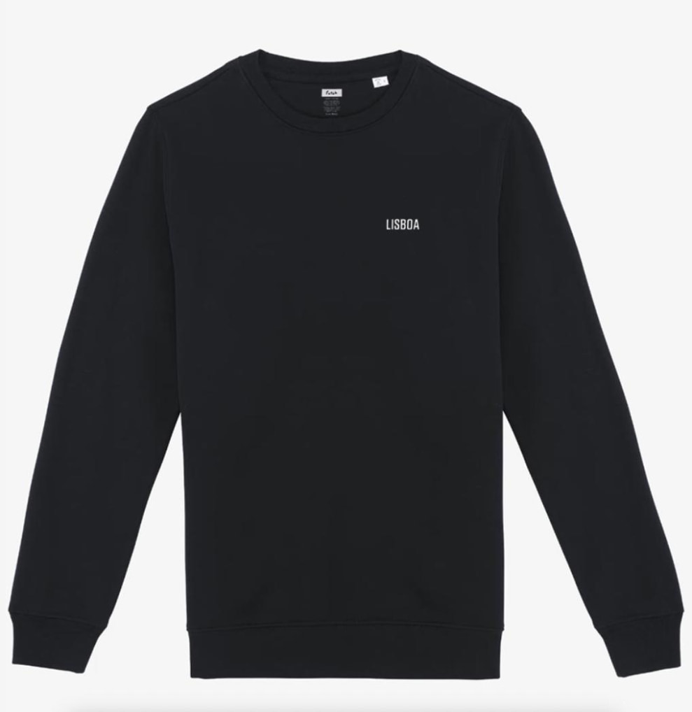 Futah - Sweatshirt Noir Coton Biologique - Lisboa (1)