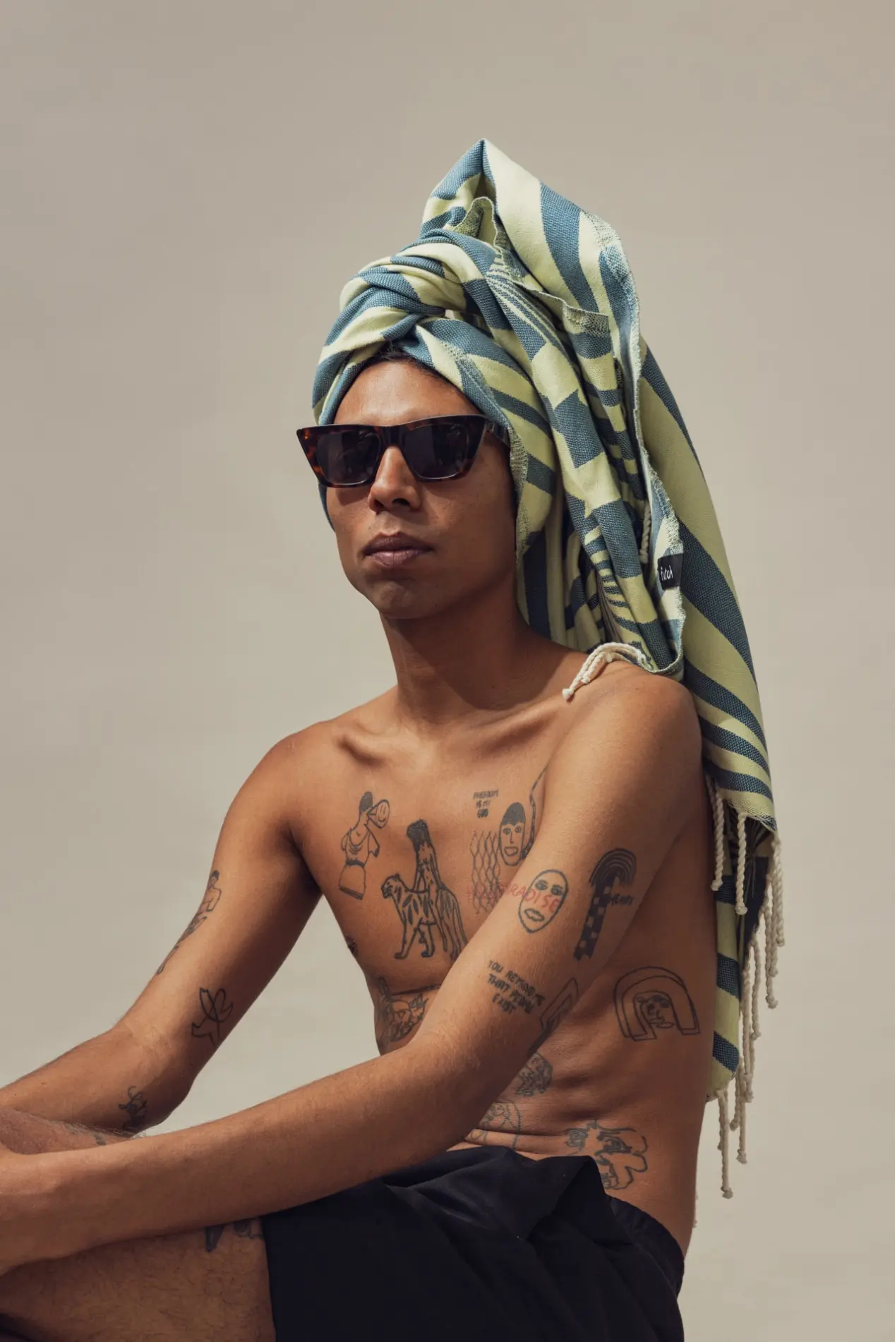 Futah - Taiga Azul Toalha de praia  (3)