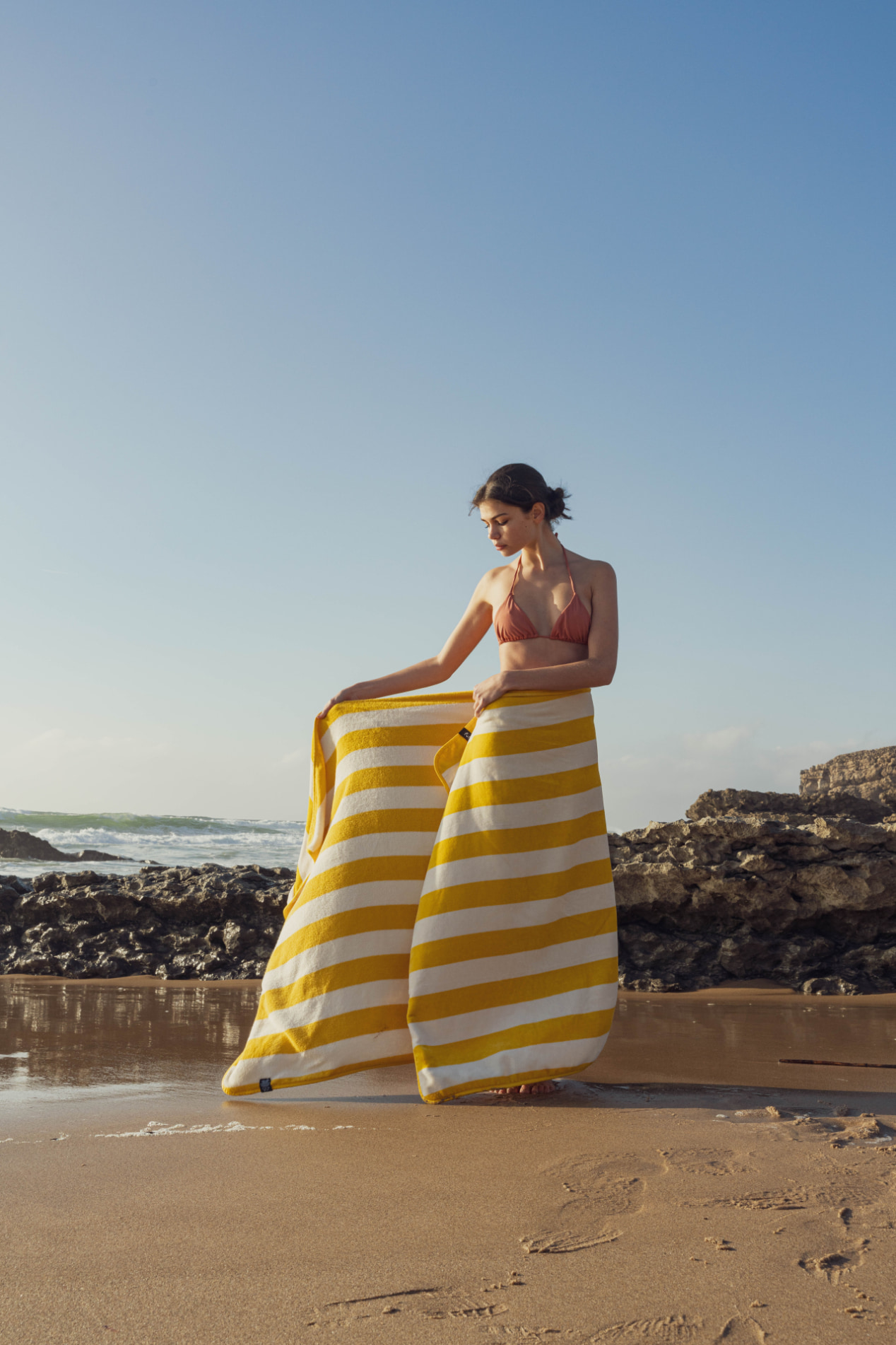 Futah - Bedu Jaune Serviette Épongé  (3)