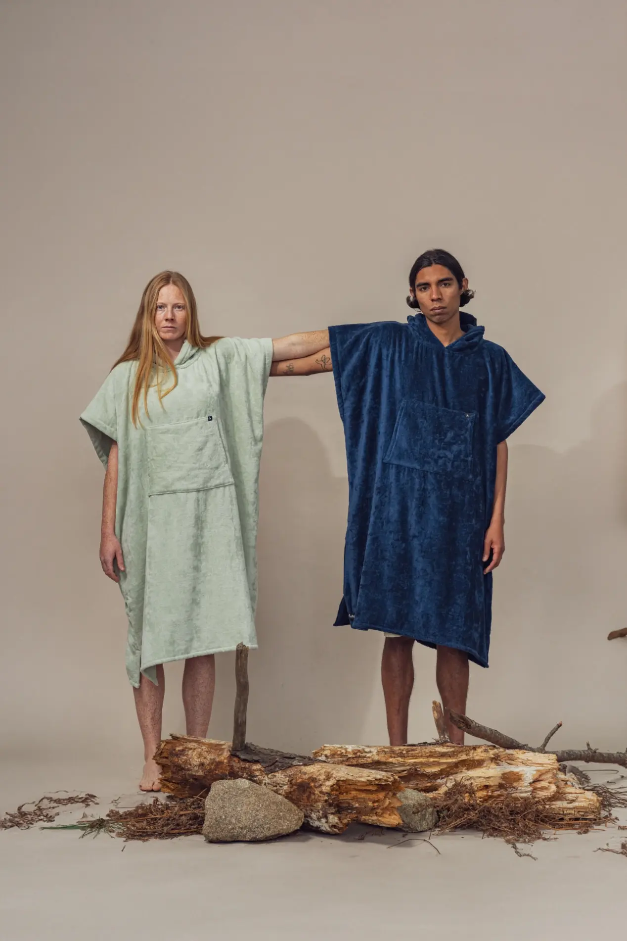 Futah - Ericeira Vert Poncho Épongé  (2)