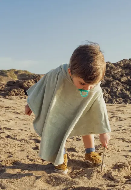 Ericeira Vert Poncho Épongé Baby (2)