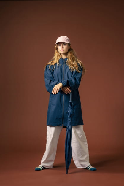 Parka Impermeável Azul
