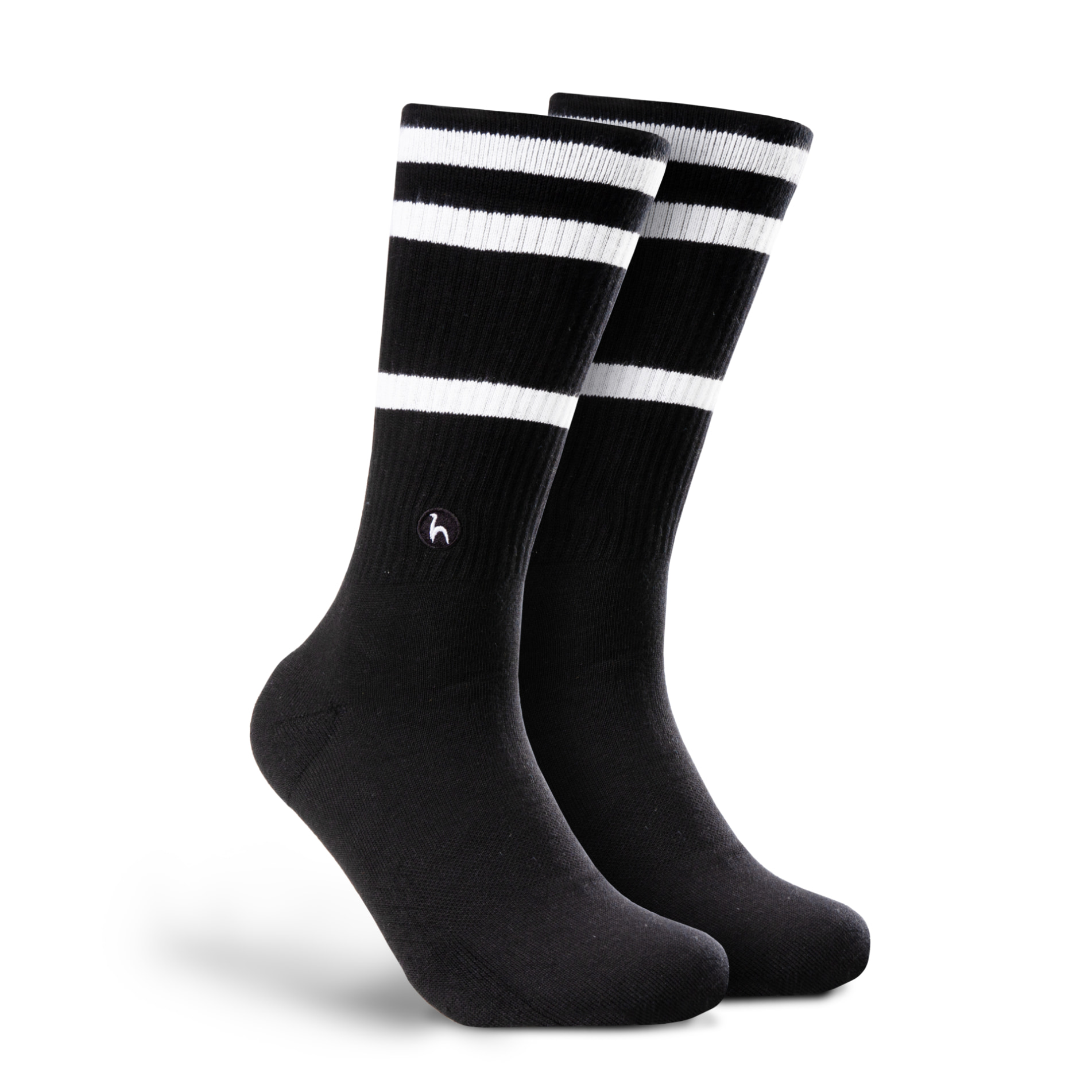 Futah - Meias Riscas Preto Branco (1)