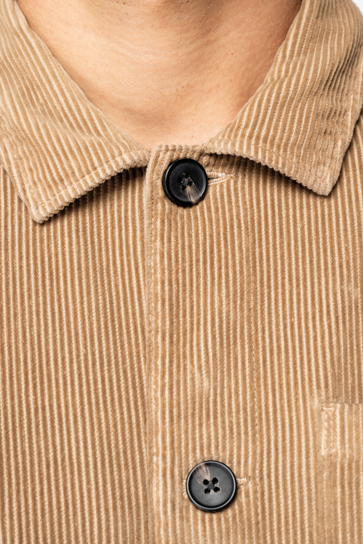 Futah - Veste en velours côtelé beige (3)