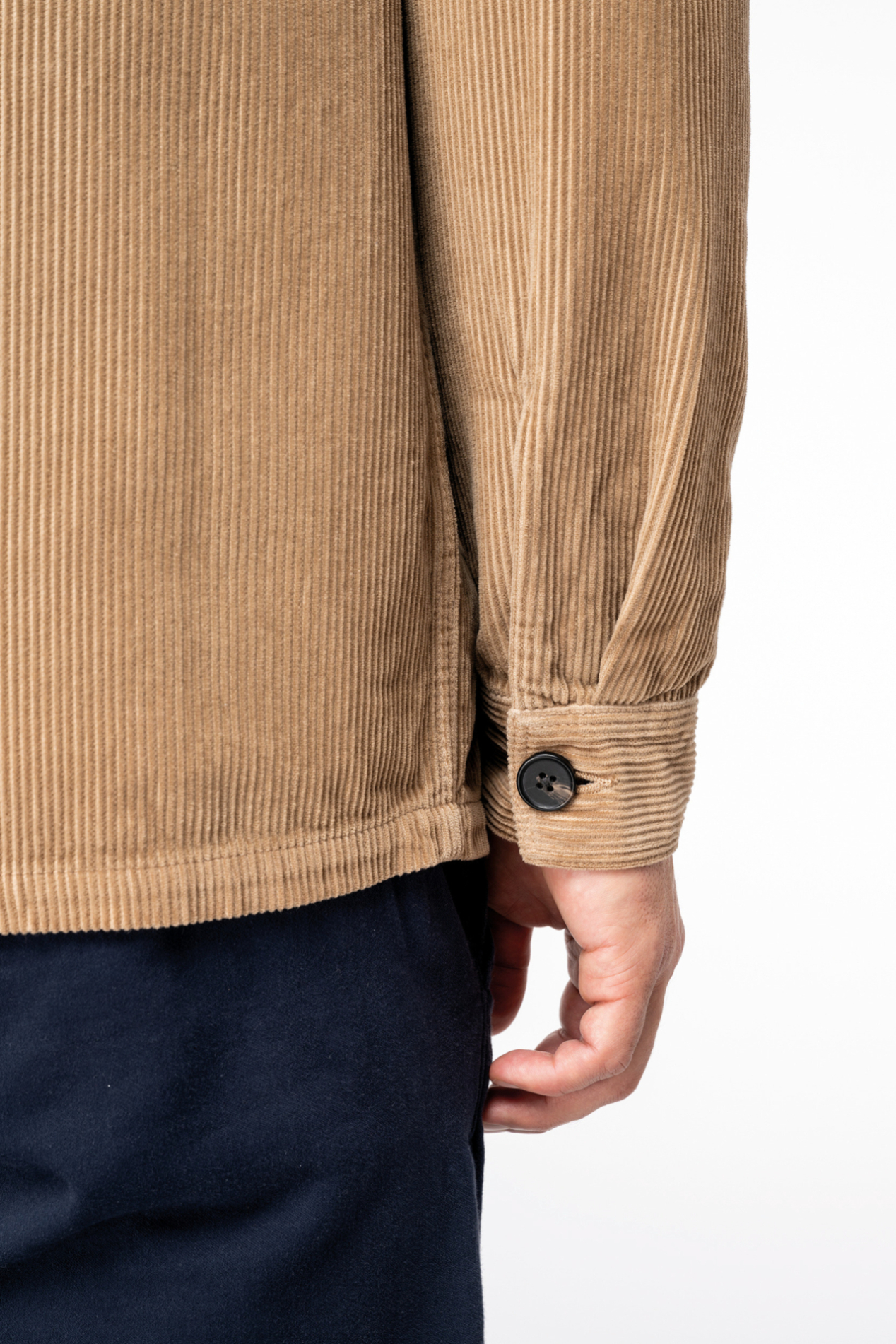 Futah - Veste en velours côtelé beige (4)