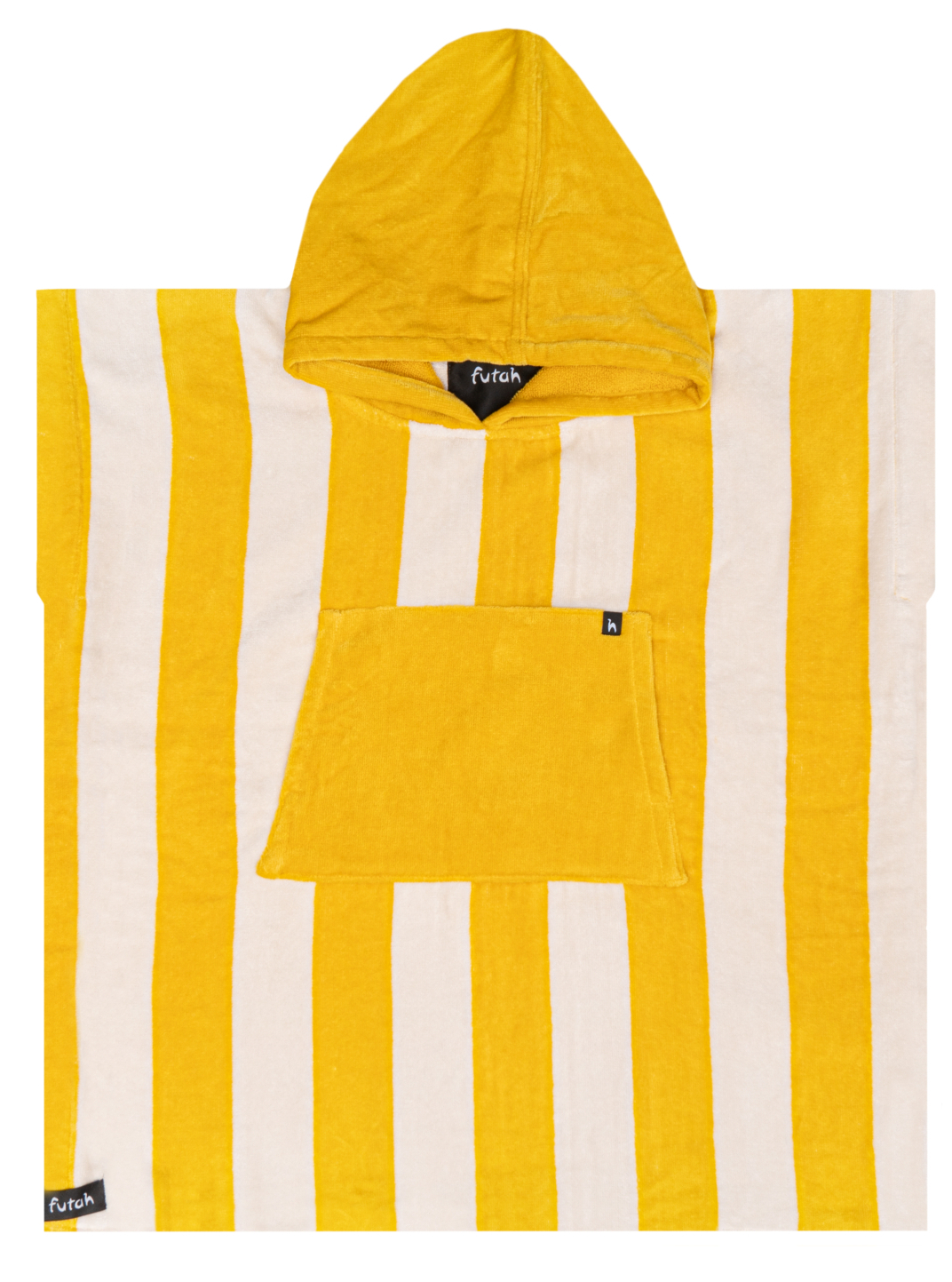 Futah - Bedu Jaune Moutarde Poncho Épongé Enfant (1)