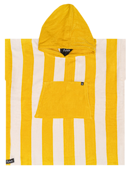 Bedu Jaune Moutarde Poncho Épongé Enfant (2)