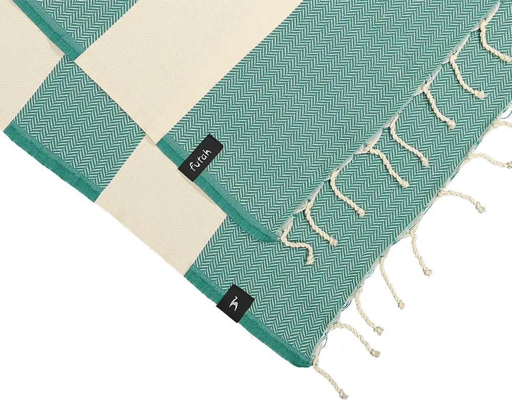Futah - Bedu Vert Serviette Grande (2)