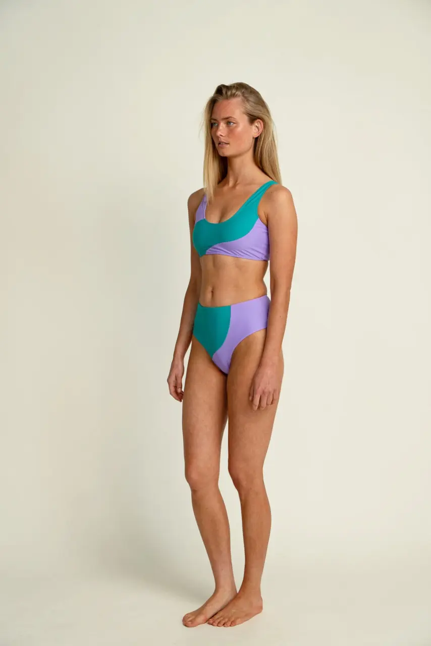 Futah - Aether Vert & Violet Bikini Top (3)