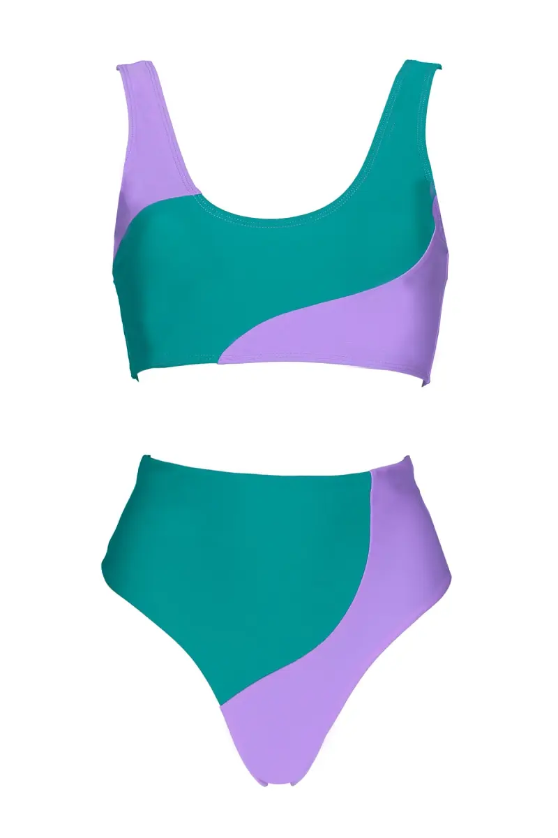 Futah - Aether Vert & Violet Bikini Top (5)