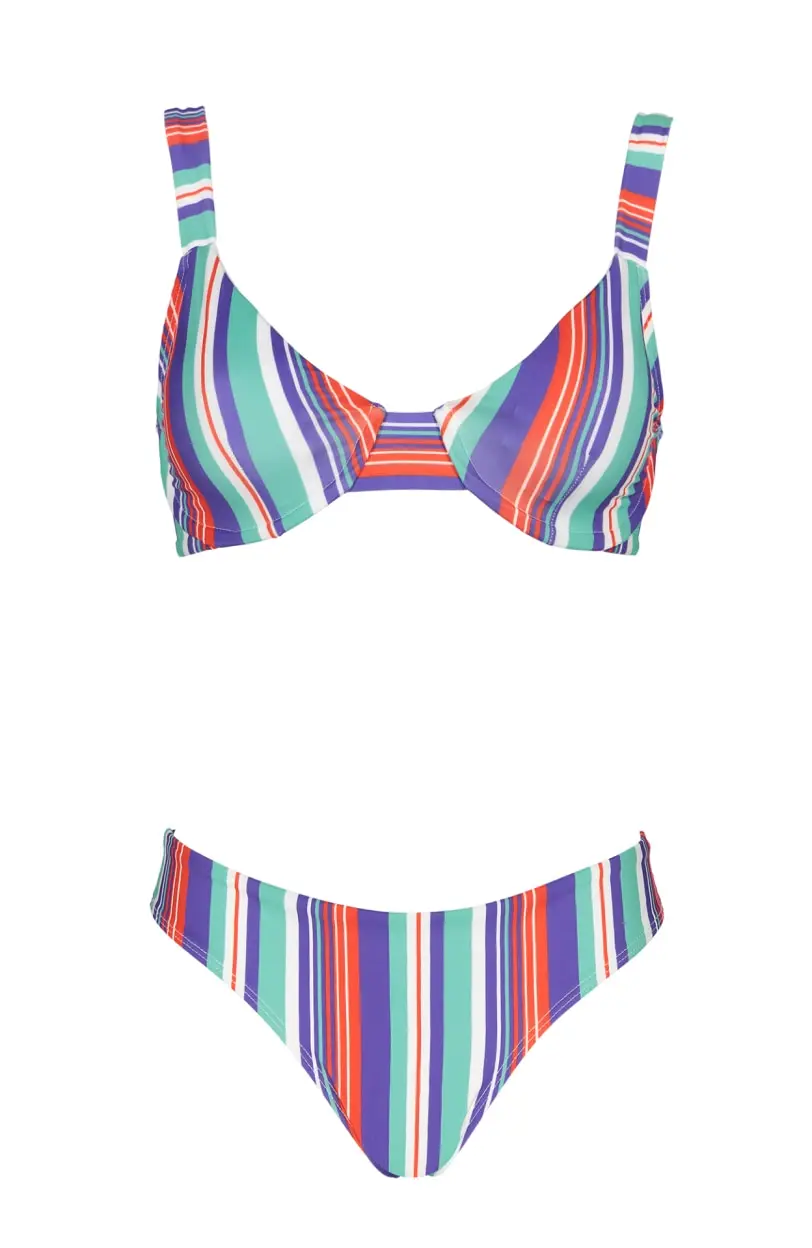 Futah - Papua Roxo e Verde Água Bikini Bralette (2)
