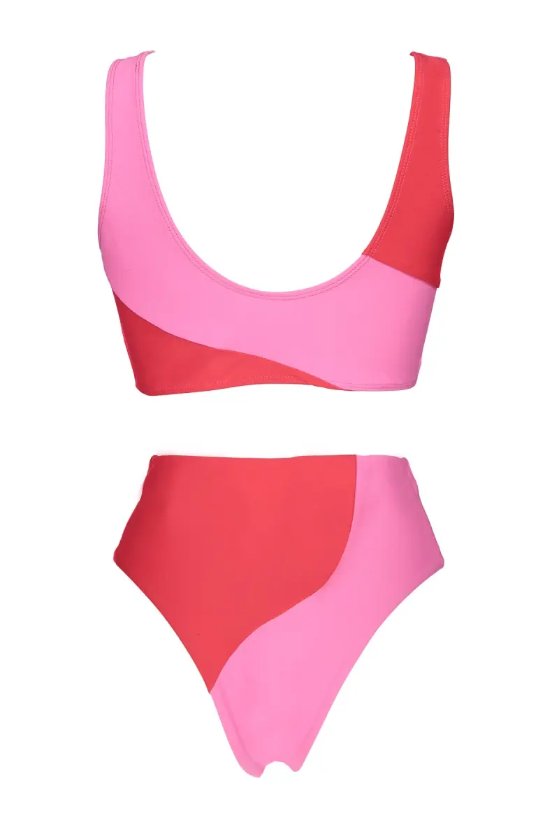 Futah - Aether Cor de Rosa & Coral Bikini Top (7)