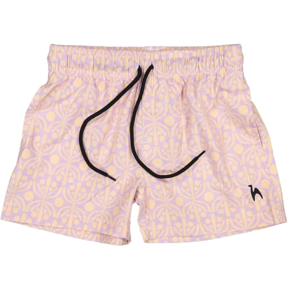 Futah - Short de Bain Enfant Moka & Violet Flora (3)