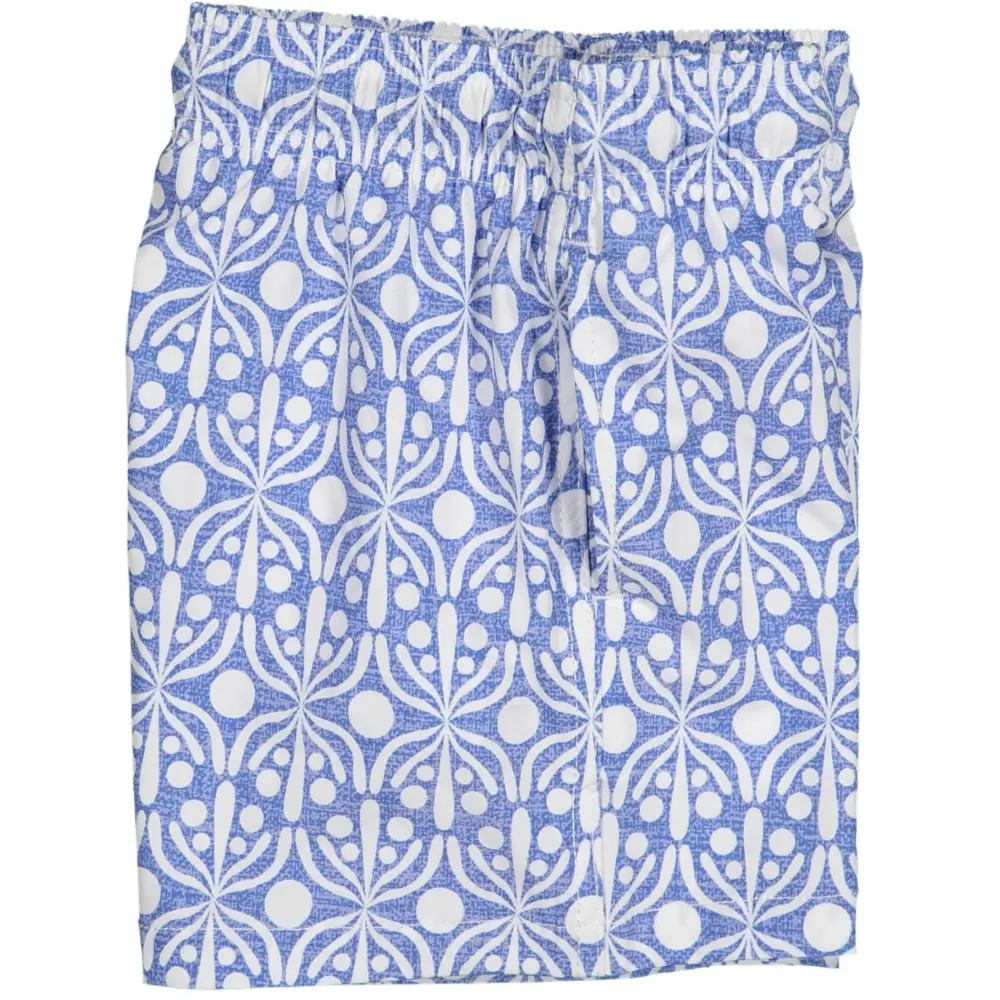 Futah - Short de Bain Enfant Bleu & Blanc Flora (5)