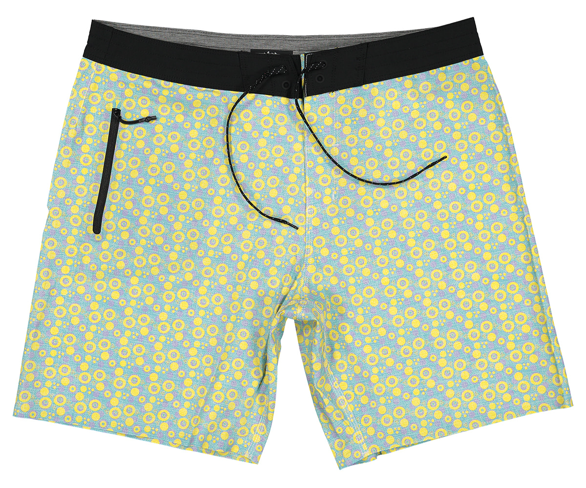 Futah - Short de Bain Jaune & Eau Vortex (3)