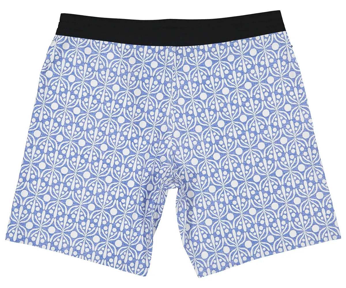 Futah - Short de Bain Bleu & Blanc Flora (5)