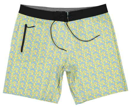 Futah Short de Bain Jaune & Eau Vortex