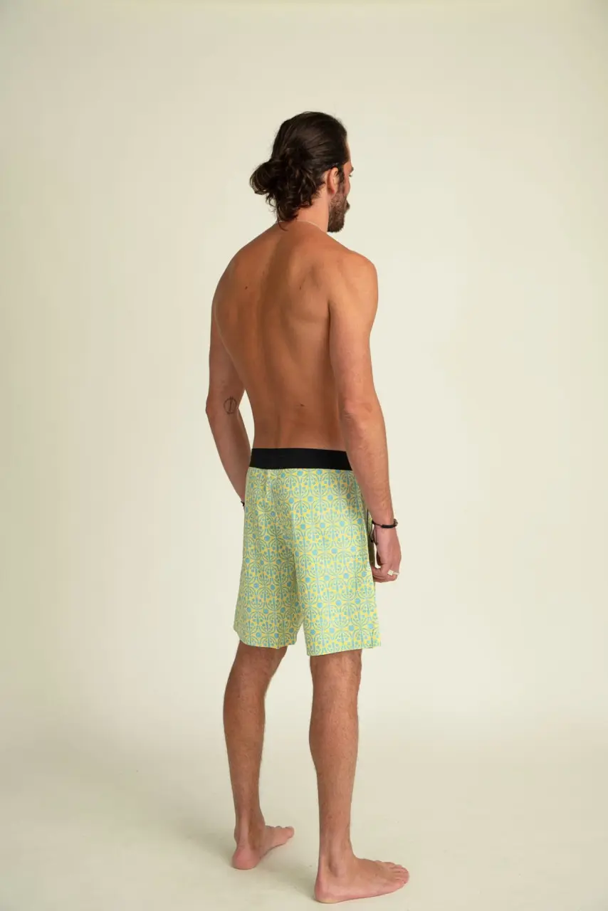 Futah - Flora Yellow & Water Boardshorts (3)