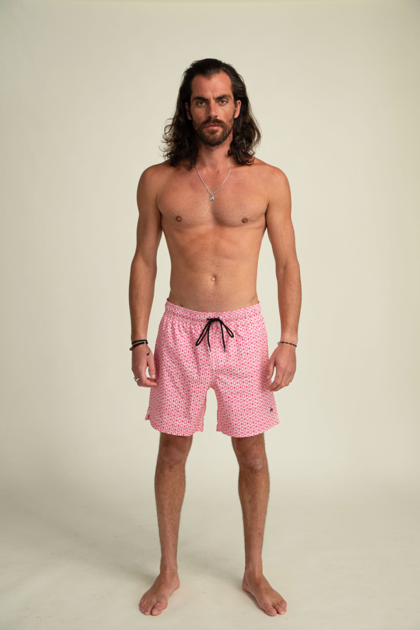 Futah - Short de Bain Classique Rose Pulse (1)