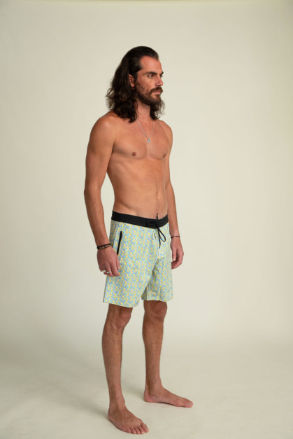 Short de Bain Jaune & Eau Vortex (2)