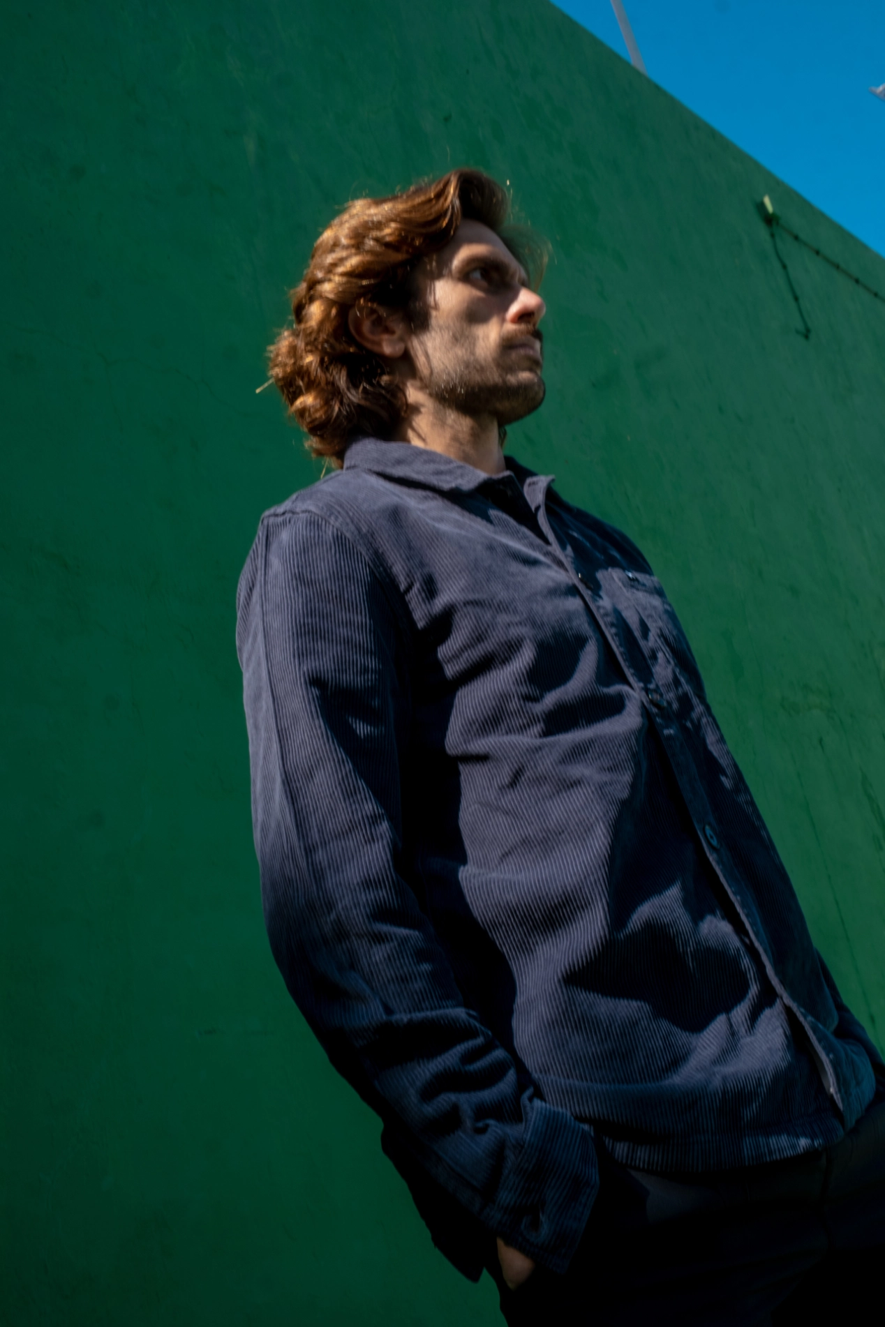 Futah - Veste en velours côtelé Bleu (1)