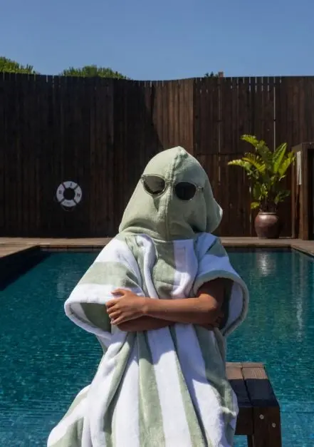 Bedu Verde Poncho Turco Criança (2)