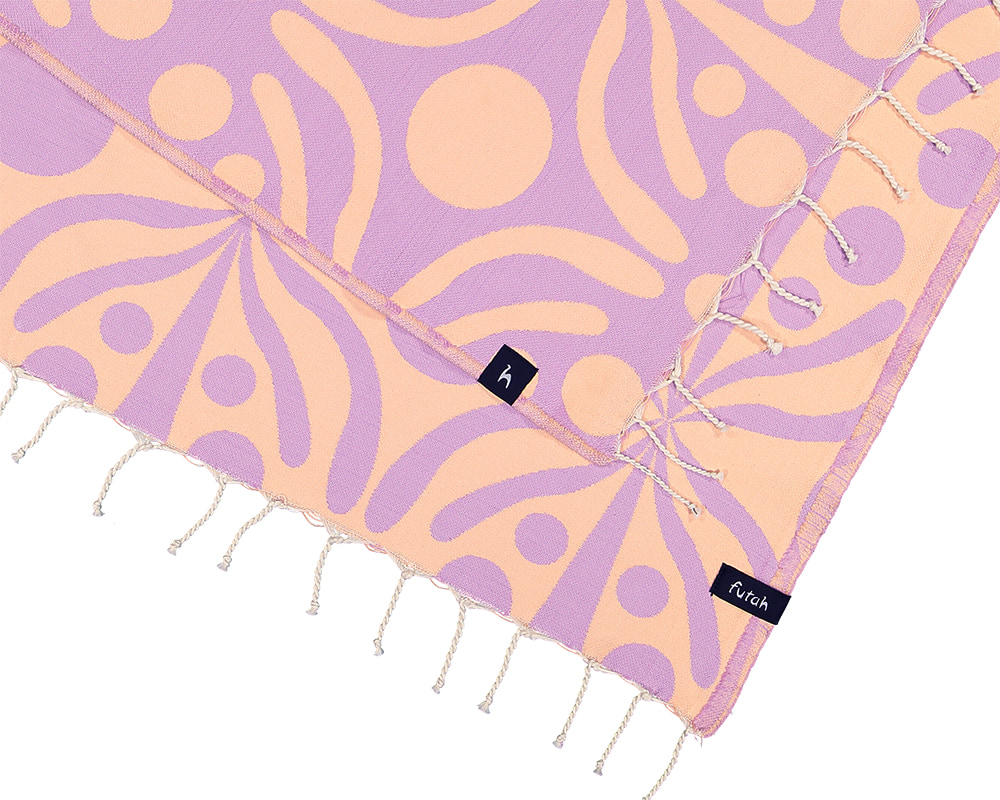 Futah - Flora Mocha & Violeta Toalha de Praia (3)