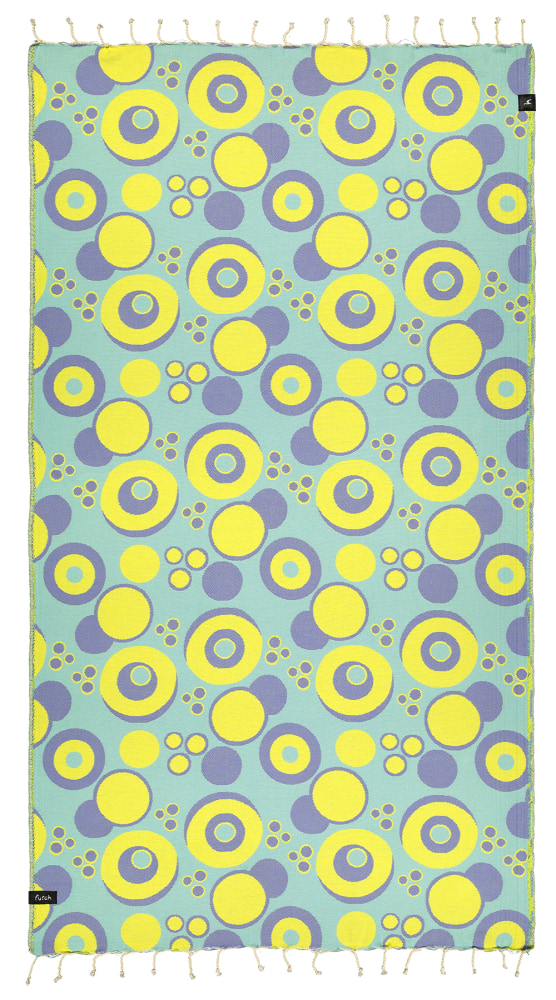 Futah - Vortex Jaune et d'Eau Serviette de Plage (1)