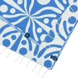 FLORA BLUE & WHITE IND TOWEL_Detail_min