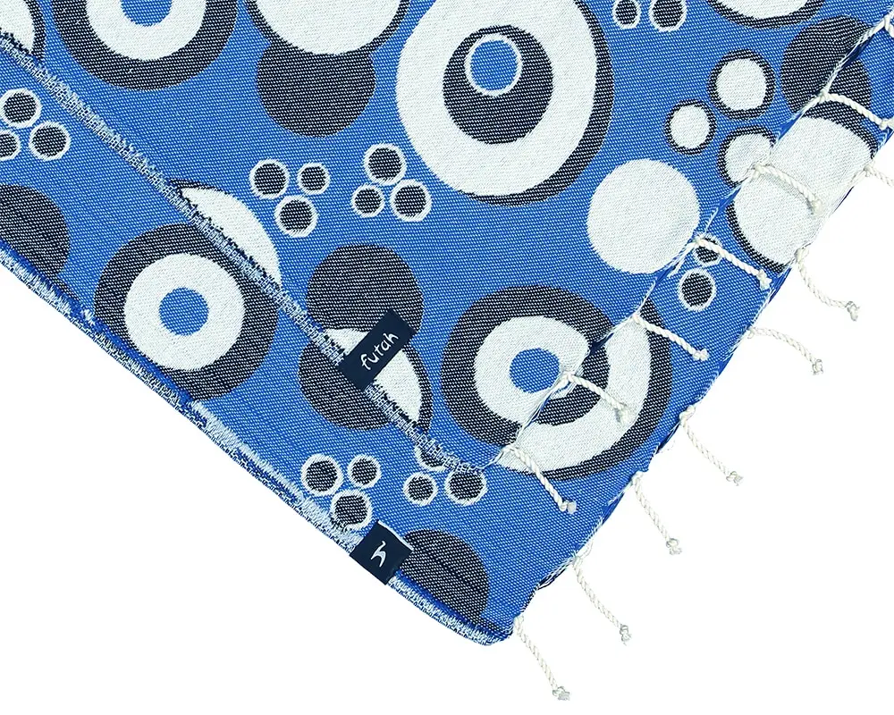 Futah - Vortex Azul & Preto Toalha de Praia (2)