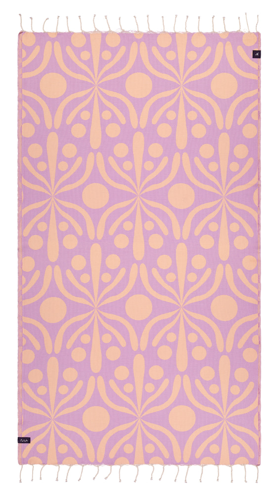 Futah - Flora Mocha & Violeta Toalha de Praia (1)