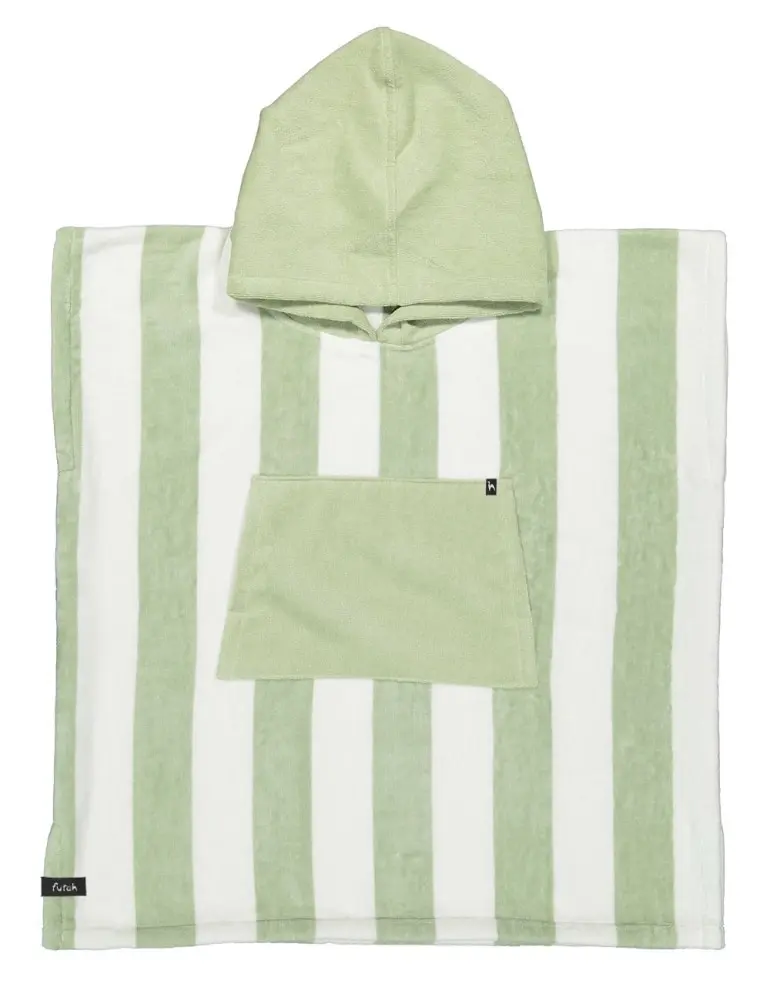 Futah - Bedu Vert Poncho Épongé Enfant (1)