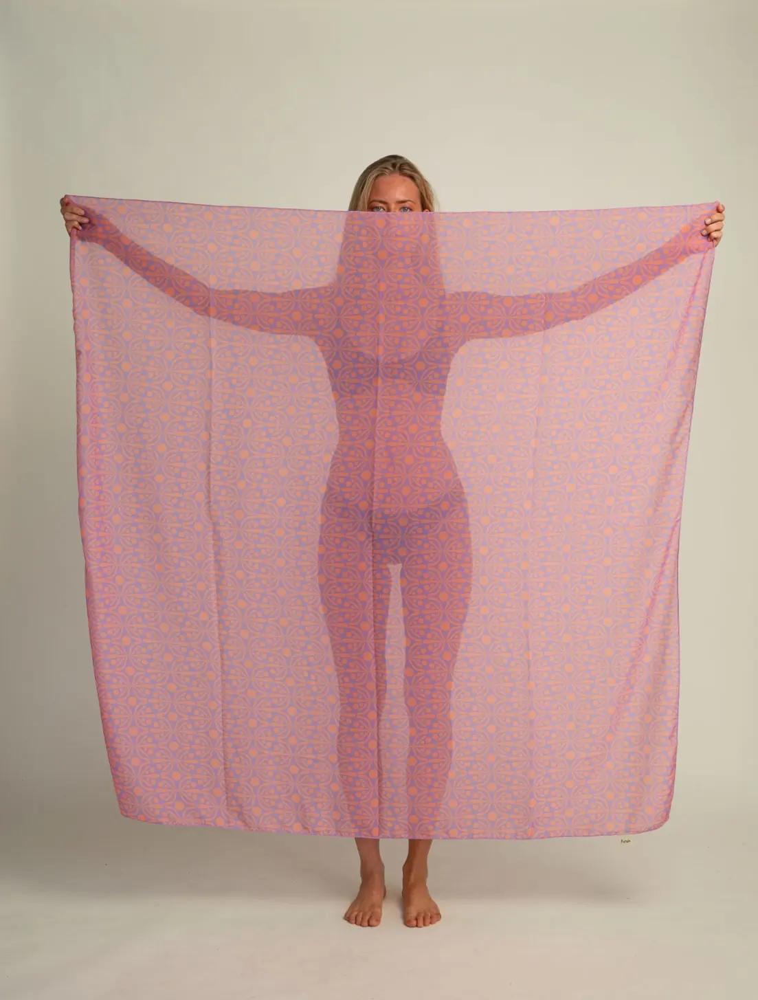 Futah - Pareo Flora Mocha & Violet (1)