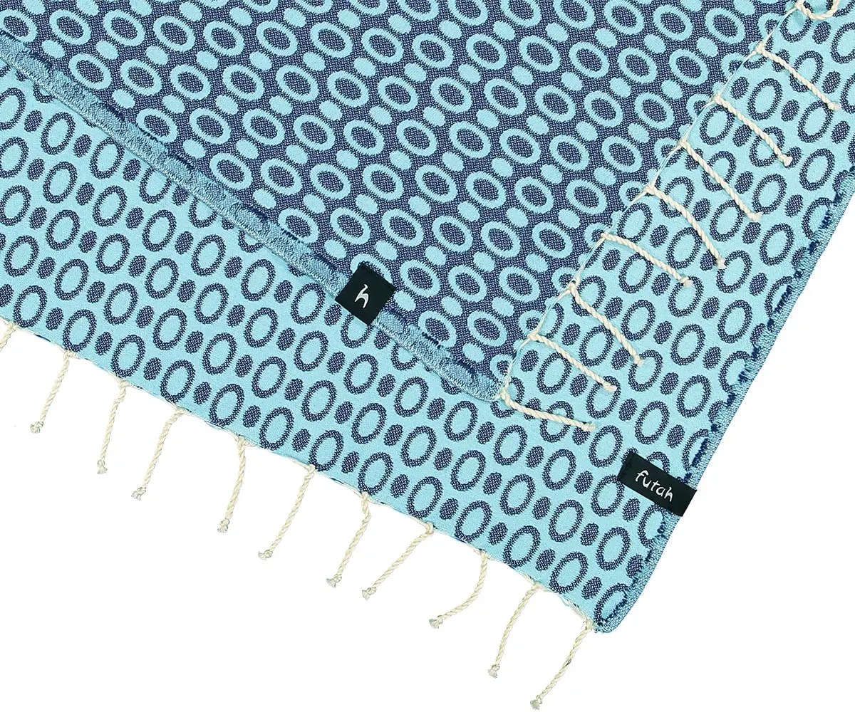 Futah - Pulse Bleu Serviette de Plage XL (3)
